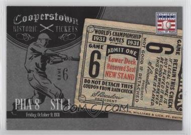 2013 Panini Cooperstown Collection - Historic Tickets #9 - 1931 World Series