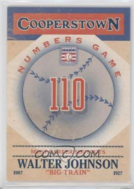 2013 Panini Cooperstown Collection - Numbers Game #13 - Walter Johnson