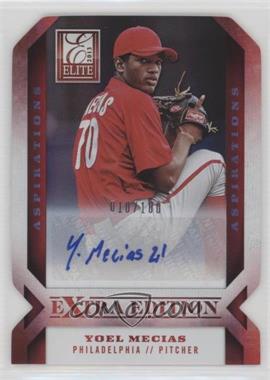 2013 Panini Elite Extra Edition - [Base] - Aspirations Die-Cut Signatures #77 - Yoel Mecias /100