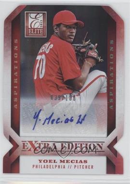 2013 Panini Elite Extra Edition - [Base] - Aspirations Die-Cut Signatures #77 - Yoel Mecias /100