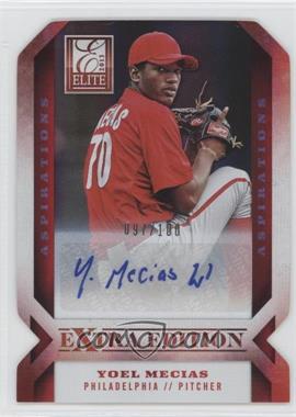 2013 Panini Elite Extra Edition - [Base] - Aspirations Die-Cut Signatures #77 - Yoel Mecias /100