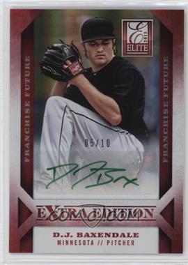 2013 Panini Elite Extra Edition - [Base] - Franchise Futures Green Ink Signatures #73 - D.J. Baxendale /10