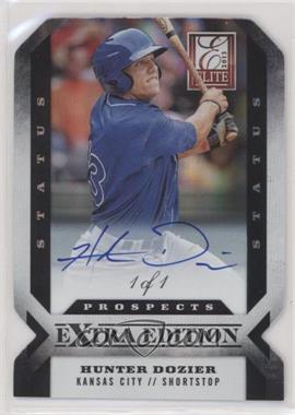 2013 Panini Elite Extra Edition - [Base] - Status Black Die-Cut Signatures #106 - Hunter Dozier /1 [EX to NM]