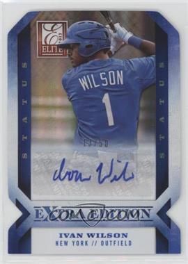 2013 Panini Elite Extra Edition - [Base] - Status Blue Die-Cut Signatures #27 - Ivan Wilson /50