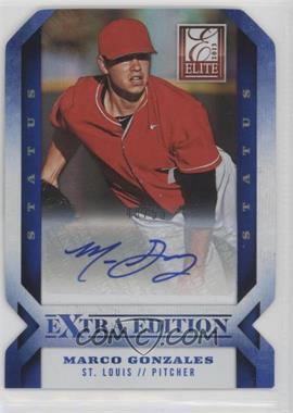 2013 Panini Elite Extra Edition - [Base] - Status Blue Die-Cut Signatures #6 - Marco Gonzales /50