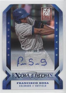 2013 Panini Elite Extra Edition - [Base] - Status Blue Die-Cut Signatures #78 - Francisco Sosa /50