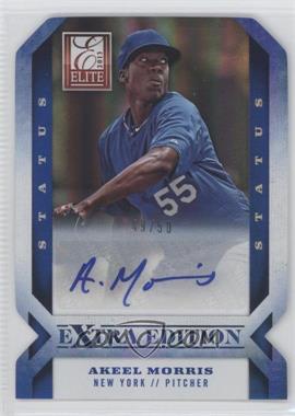 2013 Panini Elite Extra Edition - [Base] - Status Blue Die-Cut Signatures #81 - Akeel Morris /50