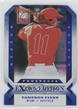 2013 Panini Elite Extra Edition - [Base] - Status Blue Die-Cut #182 - Cameron Flynn /100