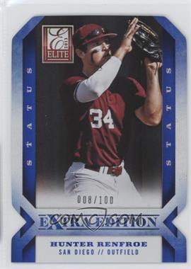 2013 Panini Elite Extra Edition - [Base] - Status Blue Die-Cut #3 - Hunter Renfroe /100