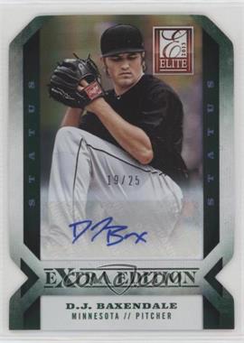 2013 Panini Elite Extra Edition - [Base] - Status Emerald Die-Cut Signatures #73 - D.J. Baxendale /25