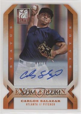 2013 Panini Elite Extra Edition - [Base] - Status Orange Die-Cut Signatures #32 - Carlos Salazar /10