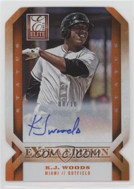 2013 Panini Elite Extra Edition - [Base] - Status Orange Die-Cut Signatures #36 - K.J. Woods /10