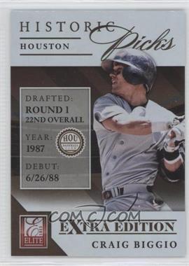 2013 Panini Elite Extra Edition - Historic Picks #1 - Craig Biggio