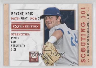 2013 Panini Elite Extra Edition - Scouting 101 #19 - Kris Bryant