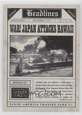 2013 Panini Golden Age - Headlines #9 - Pearl Harbor