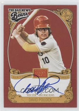 2013 Panini Golden Age - Historic Signatures #DPL - David Pollock