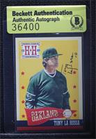 Tony La Russa [BAS Beckett Auth Sticker]