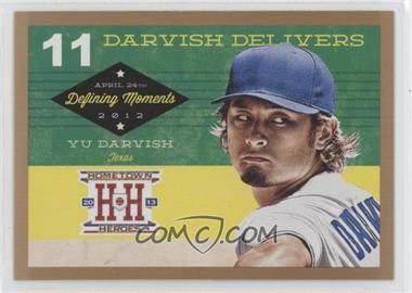 2013 Panini Hometown Heroes - Defining Moments - Gold #DM15 - Yu Darvish