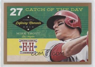 2013 Panini Hometown Heroes - Defining Moments - Gold #DM4 - Mike Trout