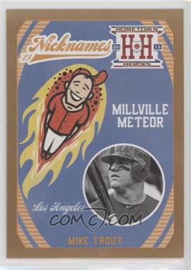 2013 Panini Hometown Heroes - Nicknames - Gold #N5 - Mike Trout