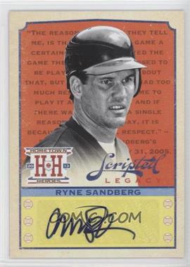 2013 Panini Hometown Heroes - Scripted Legacy #SLRS - Ryne Sandberg