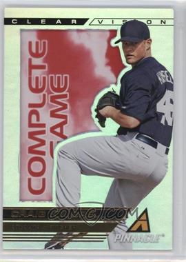 2013 Panini Pinnacle - Clear Vision - Complete Game #CV4 - Craig Kimbrel