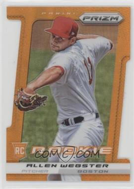 2013 Panini Prizm - [Base] - Orange Prizm Die-Cut #300 - Allen Webster /60