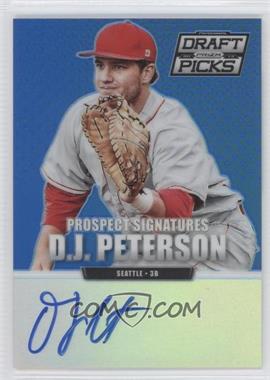 2013 Panini Prizm Perennial Draft Picks - Prospect Signatures - Blue Prizm #12 - D.J. Peterson /75