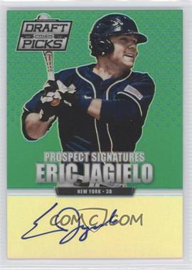 2013 Panini Prizm Perennial Draft Picks - Prospect Signatures - Green Prizm #26 - Eric Jagielo