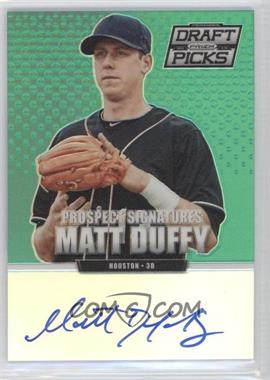 2013 Panini Prizm Perennial Draft Picks - Prospect Signatures - Green Prizm #71 - Matt Duffy