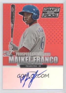 2013 Panini Prizm Perennial Draft Picks - Prospect Signatures - Red Prizm #41 - Maikel Franco /100