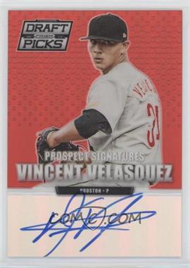 2013 Panini Prizm Perennial Draft Picks - Prospect Signatures - Red Prizm #83 - Vincent Velasquez /100