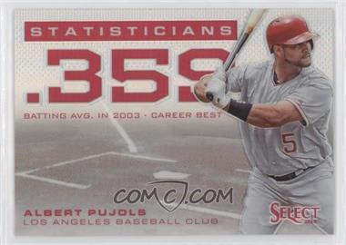 2013 Panini Select - Statisticians - Silver Prizm #ST5 - Albert Pujols