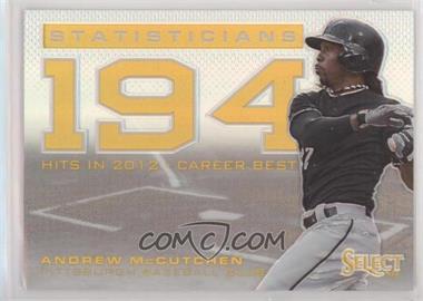 2013 Panini Select - Statisticians - Silver Prizm #ST7 - Andrew McCutchen