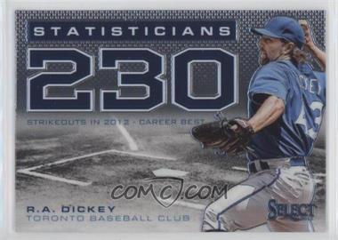 2013 Panini Select - Statisticians #ST11 - R.A. Dickey
