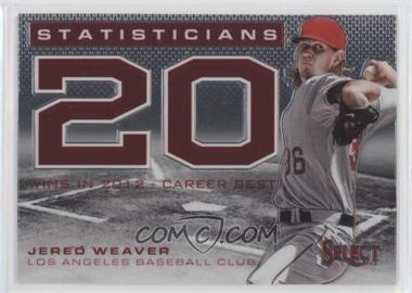 2013 Panini Select - Statisticians #ST13 - Jered Weaver