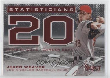 2013 Panini Select - Statisticians #ST13 - Jered Weaver