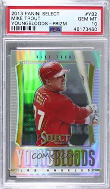 2013 Panini Select - Young Bloods - Silver Prizm #YB2 - Mike Trout [PSA 10 GEM MT]