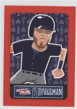 2013 Panini Triple Play - Player Stickers - Red Border #1 - Freddie Freeman