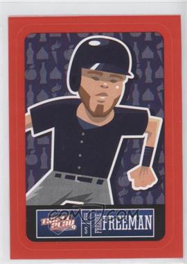 2013 Panini Triple Play - Player Stickers - Red Border #1 - Freddie Freeman