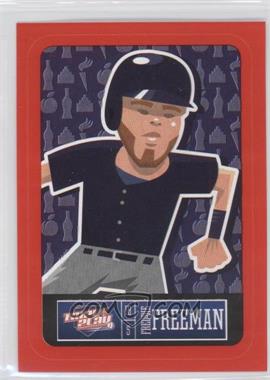 2013 Panini Triple Play - Player Stickers - Red Border #1 - Freddie Freeman