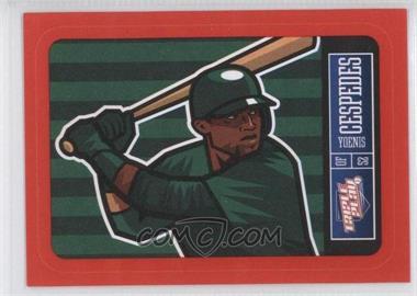 2013 Panini Triple Play - Player Stickers - Red Border #18 - Yoenis Cespedes