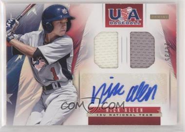 2013 Panini USA Baseball Box Set - 15U National Team Memorabilia Signatures - Dual #1 - Nick Allen /35
