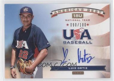 2013 Panini USA Baseball Box Set - 18U National Team America's Best Autographs #14 - Luis Ortiz /100