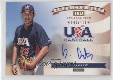 2013 Panini USA Baseball Box Set - 18U National Team America's Best Autographs #14 - Luis Ortiz /100