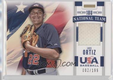 2013 Panini USA Baseball Box Set - 18U National Team Memorabilia #14 - Luis Ortiz /199