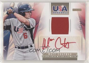 2013 Panini USA Baseball Box Set - Collegiate National Team Memorabilia Signatures - Prime #6 - Matt Chapman /20