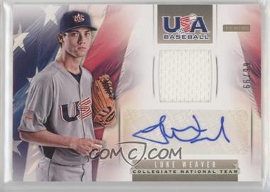 2013 Panini USA Baseball Box Set - Collegiate National Team Memorabilia Signatures #23 - Luke Weaver /99