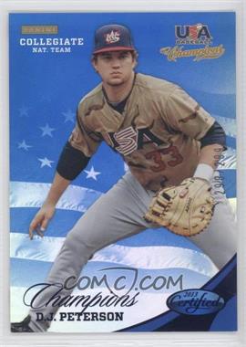 2013 Panini USA Baseball Champions - [Base] - Certified National Team Mirror Blue #139 - D.J. Peterson /299