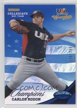 2013 Panini USA Baseball Champions - [Base] - Certified National Team Mirror Blue #143 - Carlos Rodon /299